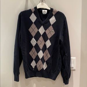 Lacoste Men’s Argyle V-Neck Sweater